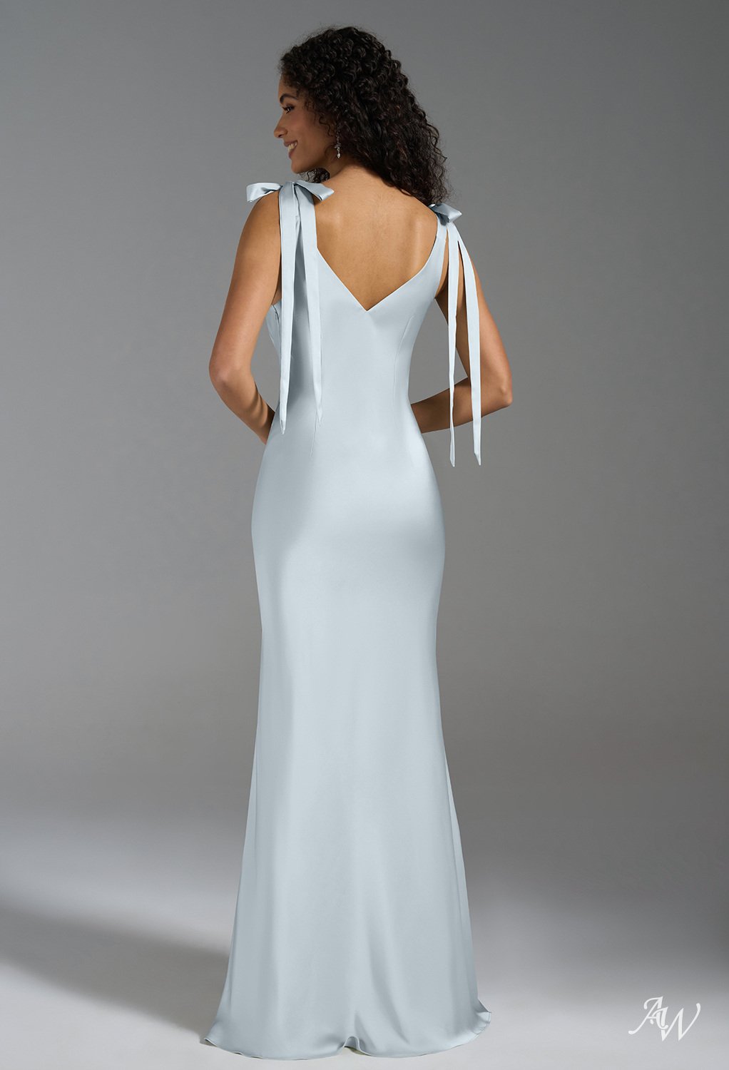 AW Chiara Baby Blue Satin Charmeuse Bridesmaid Dresses image2